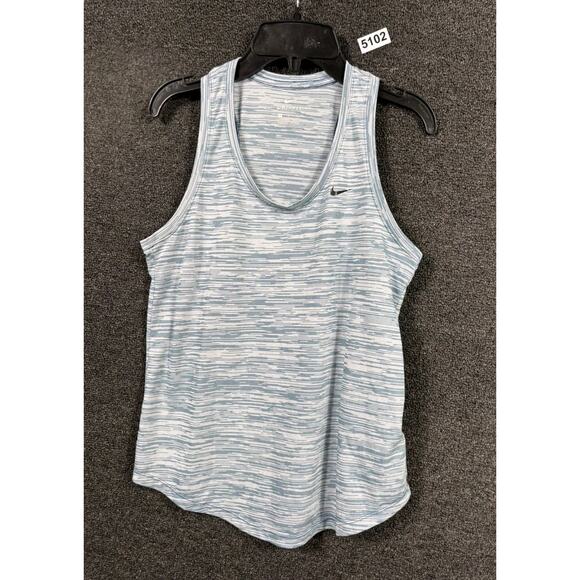 Nike Dri Fit Tank Top Womens Size S Gray Blue Polyester BV4379-432 Athleisure - Picture 1 of 7